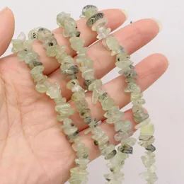 Pärlor naturliga halvädelstenar Grön druvor för smycken som tillverkar DIY-halsbandsarmband örhängen tillbehör