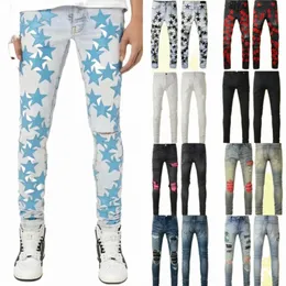 am jeans designer jeans mens skinny jeans desig 22 colors pants Long hippop Sticker Embroidery Slim Denim Straight streetwear Skinny pants wholesale 3 c2Db#