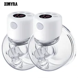 BreastPumps Ximyra S12 Hands Free Electric Breast Pumps Mother Milk Extractor Portable Pump Wearable Wireless Breastpump 230628