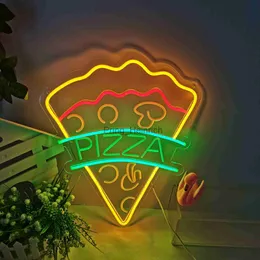 Altro Home Decor Led Neon Sign Pizza Noodle Ristorante Negozio Decorazioni Festa di festa Decorazione di nozze Luce notturna Home Wall Bar Natale J230629