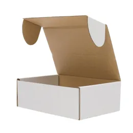 50 - 6x4x2 White Corrugated Shipping Mailer Carton Packing Fold Box