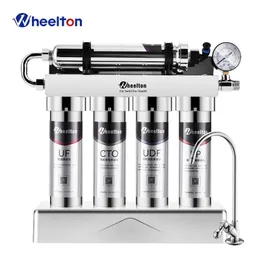 Shavers Wheelton Household Kitchen under Sink Ultrafiltration Large Flow Water Purifier with Tap Stainless Steel Direct Drink