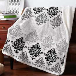 Couvertures De Luxe Motif Gradient Noir Cachemire Couverture pour Enfants Chambre Canapé Doux Couvre-lits Voyage Camping Polaire 230628