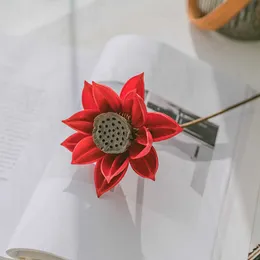 Fiori secchi Piante vere Loto Naturale Natale Casa Accessori per la camera Decorazione artigianale Flores artificiali Secas Decorazioni per matrimoni