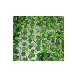 Party Decoration 2.4 Meter Artificial Ivy Leaf Garland Plants Vine Fake Foliage Flowers Home Decor Ph1 Drop Delivery Garden Festive Dhpmq