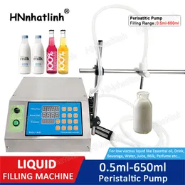 GZL-80 With Single Nozzle Semi-Automatic Peristaltic Pump Bottle Water Filler Liquid Vial Beverage Drink Oil Perfume Filling Machine 650ML/min