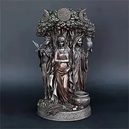 Dekorative Objekte Figuren Kunstharz Griechische Göttin Statue Figur Antike religiöse Hekate Skulptur Heimdekoration Ornament Miniaturen Handwerk 230628