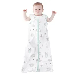 Sovsäckar 100% muslin bomull baby tunn slumrande sovsäck mod för sommar sängkläder baby saco de dormir para bebe säckar sover 230628