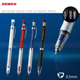 연필 일본 Zebra Delguard PMA86 기계 연필 0.5/0.3mm 360 학위 증명 코어 자동 연필 레드/블루/화이트/블랙