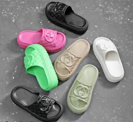 New G slippers fashion Thick bottom designer PINK Women Shoes Cartoon Alphabet lady Platform High heel Sandals Large size 35-41