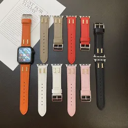 H Designer Apple Watch Band Strap for apple watch band ultra series 8 3 4 5 6 7 iwatch Bands 38mm 42mm 44mm 49mm Luxury Leather Metal Letter ap Armband Smart Straps