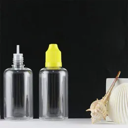 Leere E-Liquid-Kunststoff-Tropfflasche 50 ml mit kindersicheren Verschlüssen, lange dünne Spitze, PET-E-Juice-Flaschen Khbfi