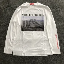 Mens Tshirts Gosha Building Long Sleeve Youth El Russian 032C HD Digital Print Loose Brand 230629