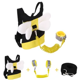 Baby Walking Wings 3In1 Harness Anti Lost Ссылка на запястье Малыши Поводок Рюкзак Безопасный ребенок Дети Браслет Помощник Ремень Ремень Бабочка 230628