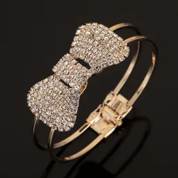 Bangle Moda Ouro Prata Cor Strass Cuff Pulseiras Bangles Feminino Marca De Casamento Charme Pulseira Para Mulheres Jóias Presente 230627