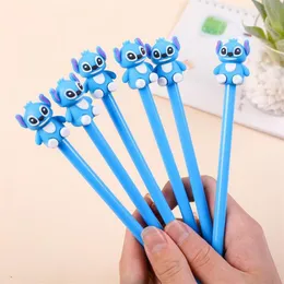 Stifte 60 PCs/Los Cartoon Stitch Gel Pen süß 0,5 mm schwarze Tinte Signature Stiftschule Schreiben Vorräte Schreibwaren Geschenk