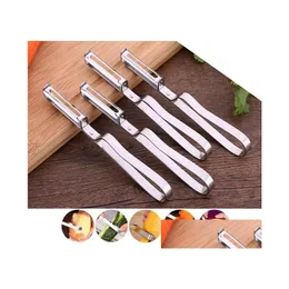 Fruktgrönsaksverktyg Rostfritt stål Cutter Apple Slicer Potato Peeler Parer Tool Drop Delivery Home Garden Kitchen Dining Bar DHFSE