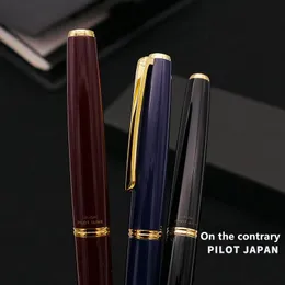 Ручки Pilot Pen Original Fountain Pens 14k Gold Nib Brass Holder Luxury Paint Высококачественные офисные аксессуары FD15SR