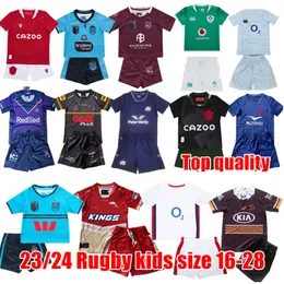 2023 yeni çocuklar Rugby İrlanda İskoçya İngiltere kaplan GAA mercede Rugby gömlek mavi Horton çocuklar setleri 22/23/24 maroons Tonga gençlik çocuk erkek eğitim maçı çocuklar kiti TOP