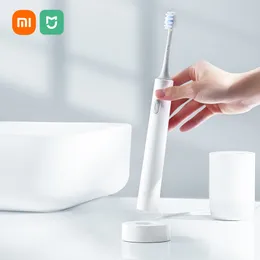 Xiaomi mijia Оригинальная звуковая электрическая зубная щетка T301 Беспроводная ультразвуковая зубья Отбеливание вибрации полости рта очиститель гигиены