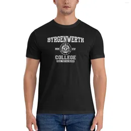 Herrtankar Byrgenwerth College (vit text) Klassisk t-shirt Kort ärmpojkar T Skjortor Mens Pack Plain Black Men