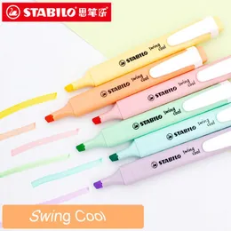 Canetas Stabilo swing cool pastel marcadores marcadores Macarons Colors Pacote de 6 cores sortidas