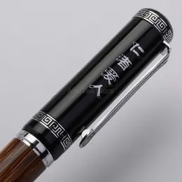 Pens Duke Vintage Confucius Natural Bamboo Metal Embossed Pattern Bent Nib Calligraphy Fountain Pen Iridium 1.2mm For Pens Writing