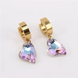 Dangle Earrings 2023 Girlfriend Classmate Partner Female Birthday Gift Wearing And Children Crystal Snap On No Fading QZ42