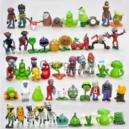 Minifig 10pcslot växter vs zombies pvz figur leksaker växter och zombies pvc action figurer samling modell leksak för barn barn gåvor j230629