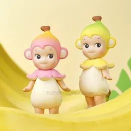 Action-Spielzeugfiguren Sonny Angel Banana Monkey Serie Kawaii Ornamente Figuren Home Decor Desktop-Modell Puppen Gilrs Geschenkkollektion 230629