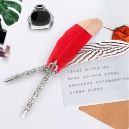 Ручная ручка с ручкой набор фонтана Новый карандаш для ретро с чернилами гравировать пера европейские каллиграфии фестивальные карандаши