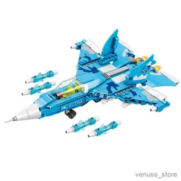 Blocks Military Fighter Aviation Aircraft Plane USSR Model Building Blocks Children Education Toys Gift R230629