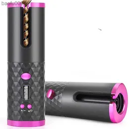 Automatic Wireless Hair Curler Rollers USB Rechargeable Cordless Hair Curlers LCD Digital Intelligent Heat Curling Irons L230520