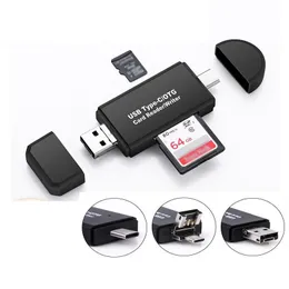 Speicherkartenleser Micro SD / TF-Leser 3-in-1 USB 2.0 Typ C Kartenleser OTG-Adapter für PC Laptop / Smartphone Tablet XBJK2105 Drop D Dhzeq