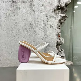 Sandalet 2022 Yeni Bayan Tasarımcı Yaz Kadın Sandalet Burnu açık Sabun Sandalias Hakiki Deri Yüksek Topuklu Stiletto Striptizci Zapatos Mujer Ayakkabı Z230629