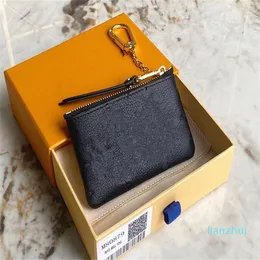 KEY POUCH Designers Mini Wallet Fashion Womens KEY PURSES Mens Keychain Ring Credit Card Holder Coin Purse Luxury with box wallet Purse