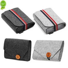 1PCS Przenośna torba do przechowywania filcowego dla słuchawek ładowarki USB Case Case Case Protector Bank Bank Karta Data Kabel Filc Surage Torebka