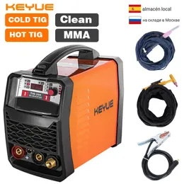 Tig-lasapparaten keyueインテリジェントTIG200G多機能コールドティグ溶接機TIG/COLD/CLEAN/SMART/AUAGパイプ溶接マシンアーク溶接