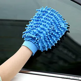 Podwójne wodoodporne rękawiczki do myjni samochodowych Grube mikrofibry rękawice motocyklowe podkładka do pielęgnacji samochodowej R230629