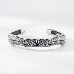 Bangle NY Taotie Bracelet Men's Adjustable Opening Thai Silver Vintage Personalized Fashion Jewelry