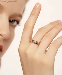 밴드 반지 일반 반지 클래식 디자인 다이아몬드 반지 더블 톤 금색과 은색 18k 휴일 선물 Z230629