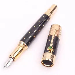 Pens Limited Edition Elizabeth Fountain Pen 4810 M Nib Luxury Metal Gold Rollerball Pens for Writing Gift Set Stationary Supplies