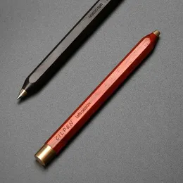 Penne in legno solido firma da ballo penna esagonale in ottone sandalwood motivi di cartoleria da ufficio regalo di scrittura creativa