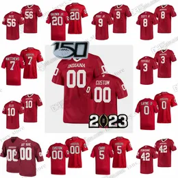 Custom NCAA College Indiana Hoosiers Football Jerseys Ryder Anderson Tim Baldwin Jr. Raheem Layne II Matthews Stephen Carr Ty Fryfogle Miles Marshall Jamar Johnson