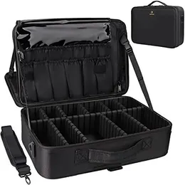 Makeup Train Cases Bag 3 Layers Travel Case Large Cosmetic Professional Brush organizer cosmetic suitcase Bursh 230628
