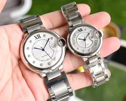 숙녀 시계 완전 자동 기계식 시계 33mm 42mm 스테인레스 스틸 스트랩 탑 손목 시계 CA 블루 디자인 Montre de luxe 손목 시계 선물