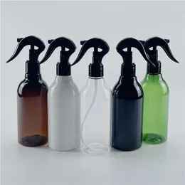 Storage Bottles 300ML X 20 White Black Plastic Bottle With Trigger Spray Pump Cosmetic Container Fine Mist Sprayer Hairdressing Tool