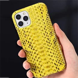 Genuine Real Python Leather Case For iPhone 11 12 13 Pro Max 14 Snake Skin Back Cover
