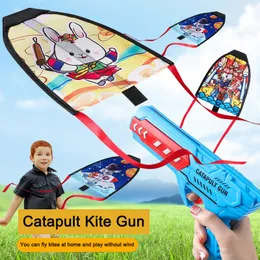 Kite acessórios catapulta arma crianças brinquedos ao ar livre voando elástico de mão pipa elástica para crianças voando brinquedo esportes presente 230628