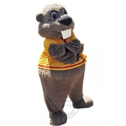 Super Cute Sport Beaver Mascot Costumes High School Mascot Cartoon Theme Fancy Dress Plush Costume